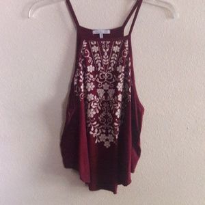 Embroidered crop top